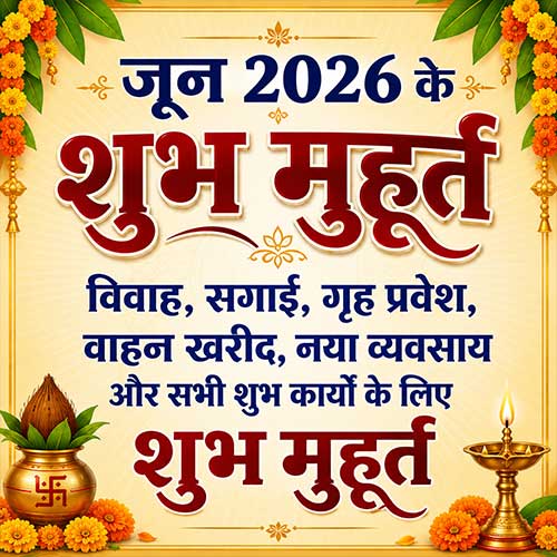 June 2026 Auspicious Muhurat - Divinecart.in