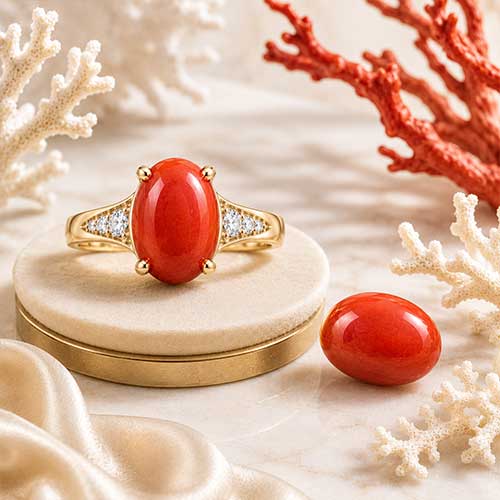 Red Coral (Moonga) Gemstone - Divinecart.in