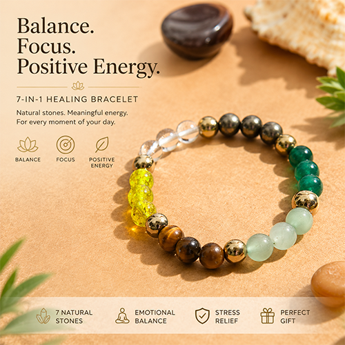 7 Chakra Prosperity Crystal Bracelet