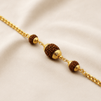Shiv Rudraksha Chain Bracelet - Divinecart.in