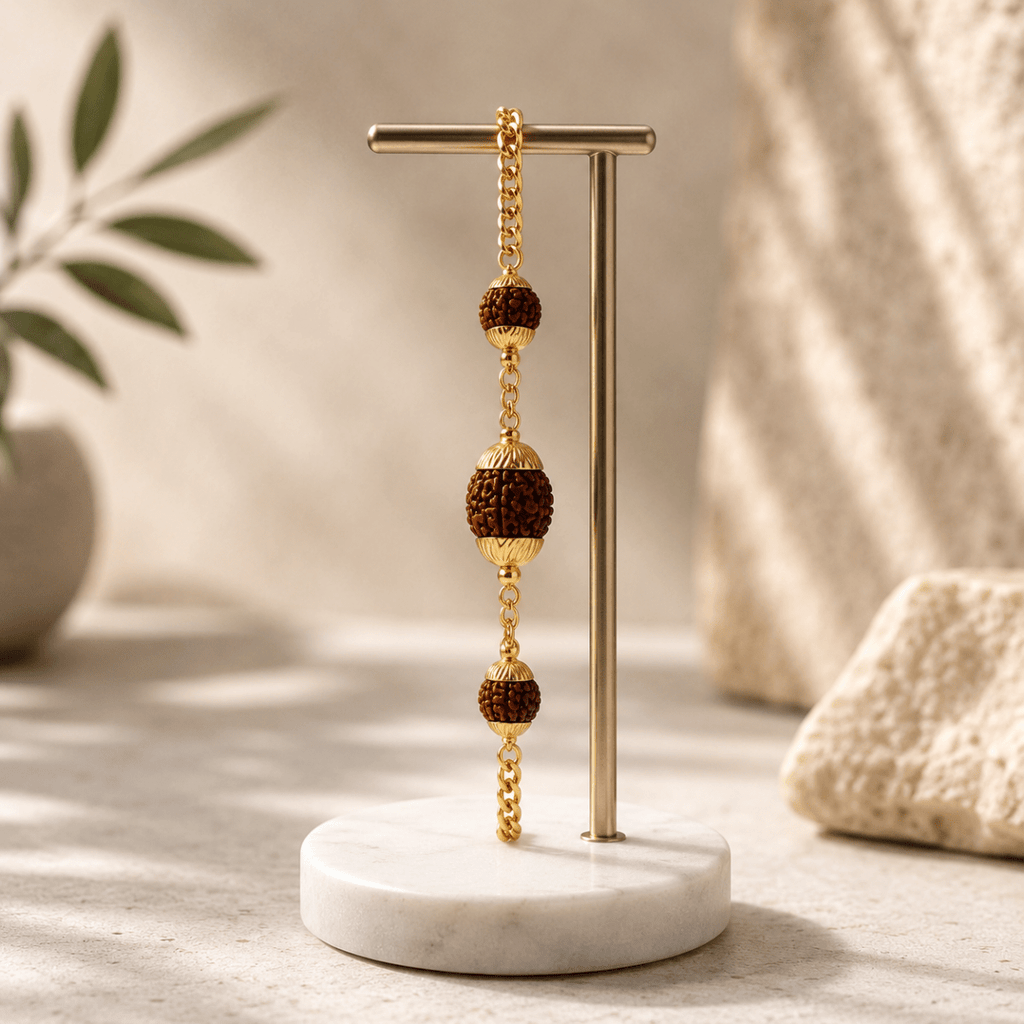 Shiv Rudraksha Chain Bracelet - Divinecart.in