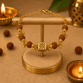 Devika Gold Rudraksha Bracelet - Divinecart.in
