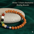 Divine 7 Chakra Rudraksha Healing Bracelet - Divinecart.in