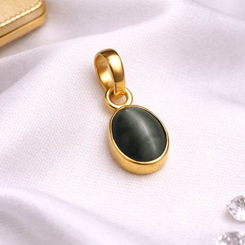 Certified Lahsuniya (Cat's Eye) Gemstone Pendant - Divinecart.in