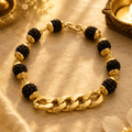 Mahakaal Gold Rudraksha Bracelet for Men - Divinecart.in