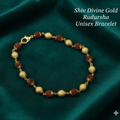 Shiv Divine Gold Rudraksha Unisex Bracelet - Divinecart.in