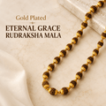 Shiv Kripa Gold Plated Rudraksha Mala - Divinecart.in