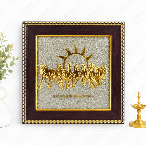 Raw Pyrite Dust Frame | Wealth, Prosperity & Positive Energy Decor | Divinecart - Divinecart.in