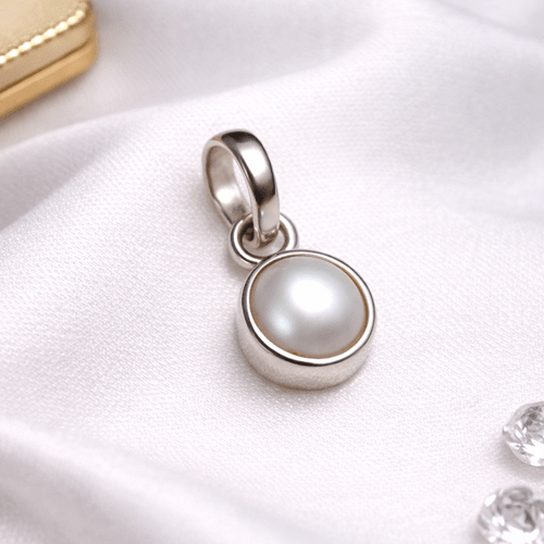 Certified Moti (Pearl) Gemstone Pendant - Divinecart.in