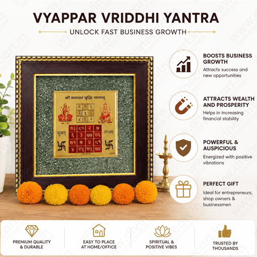 Vyapar Vriddhi Yantra in Pyrite Frame - Divinecart.in