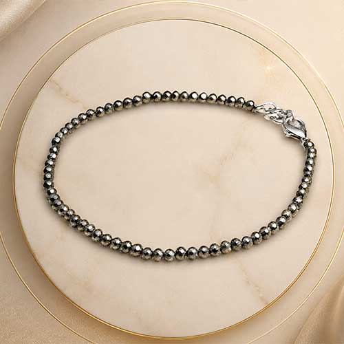 Pyrite Crystal Anklet – Wealth & Positive Energy Bracelet