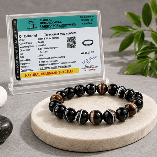 Shubh Sampada Crystal Agate Bracelet - Divinecart.in