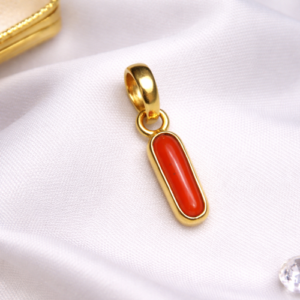 Moonga (Red Coral) Gemstone Pendant